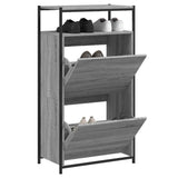 Vidaxl Schong Cabinet 60x34x112 cm Propertéiert Holz Greyoma Oakfaarf