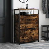 Vidaxl Shoe cabinet 75x34x112 cm Properted Wood Smoked Oak colored