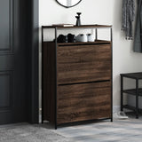 VidaXL shoe cabinet 75x34x112 cm Cut wood brown oak color