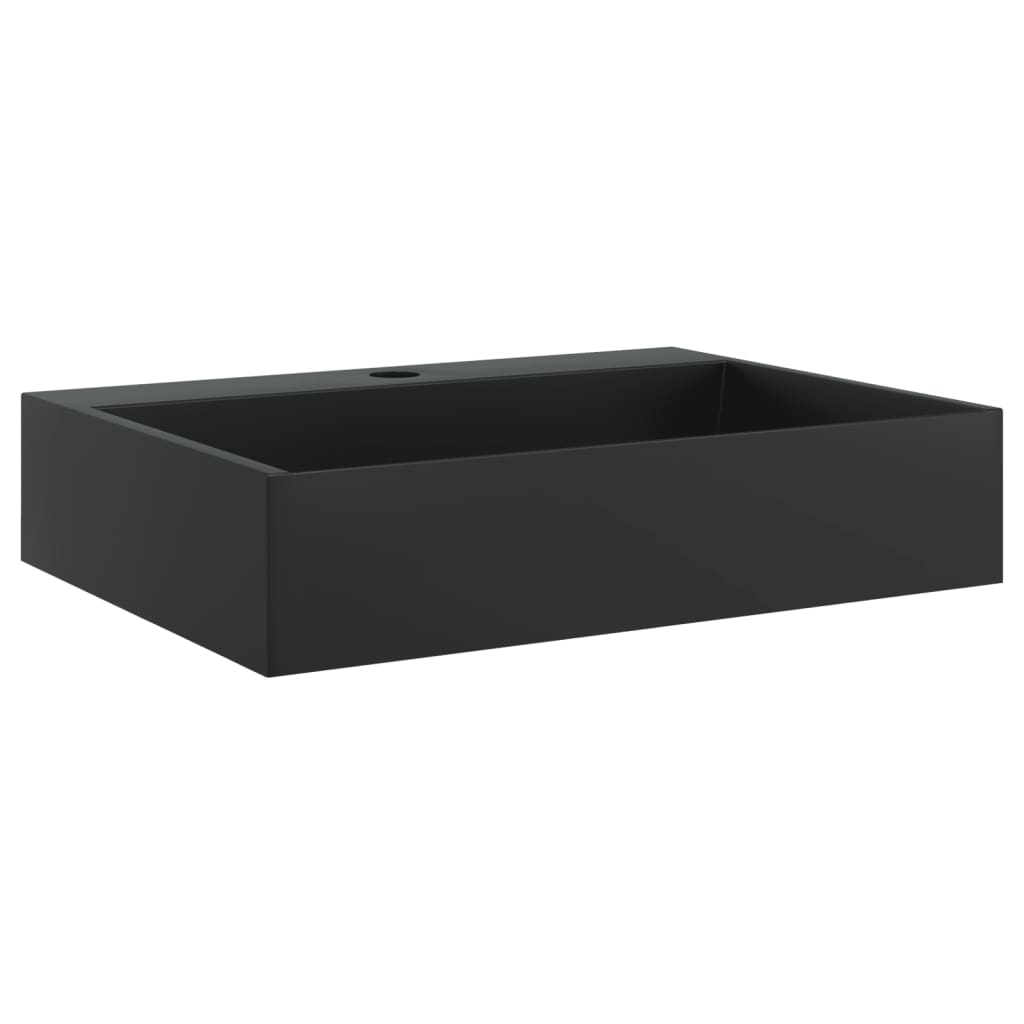 Vidaxl Washbasin 50x38x11 cm obsazení Minerální mramor Matte Black