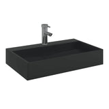 Vidaxl Washbasin 60x38x11 cm en marbre minéral moulé noir