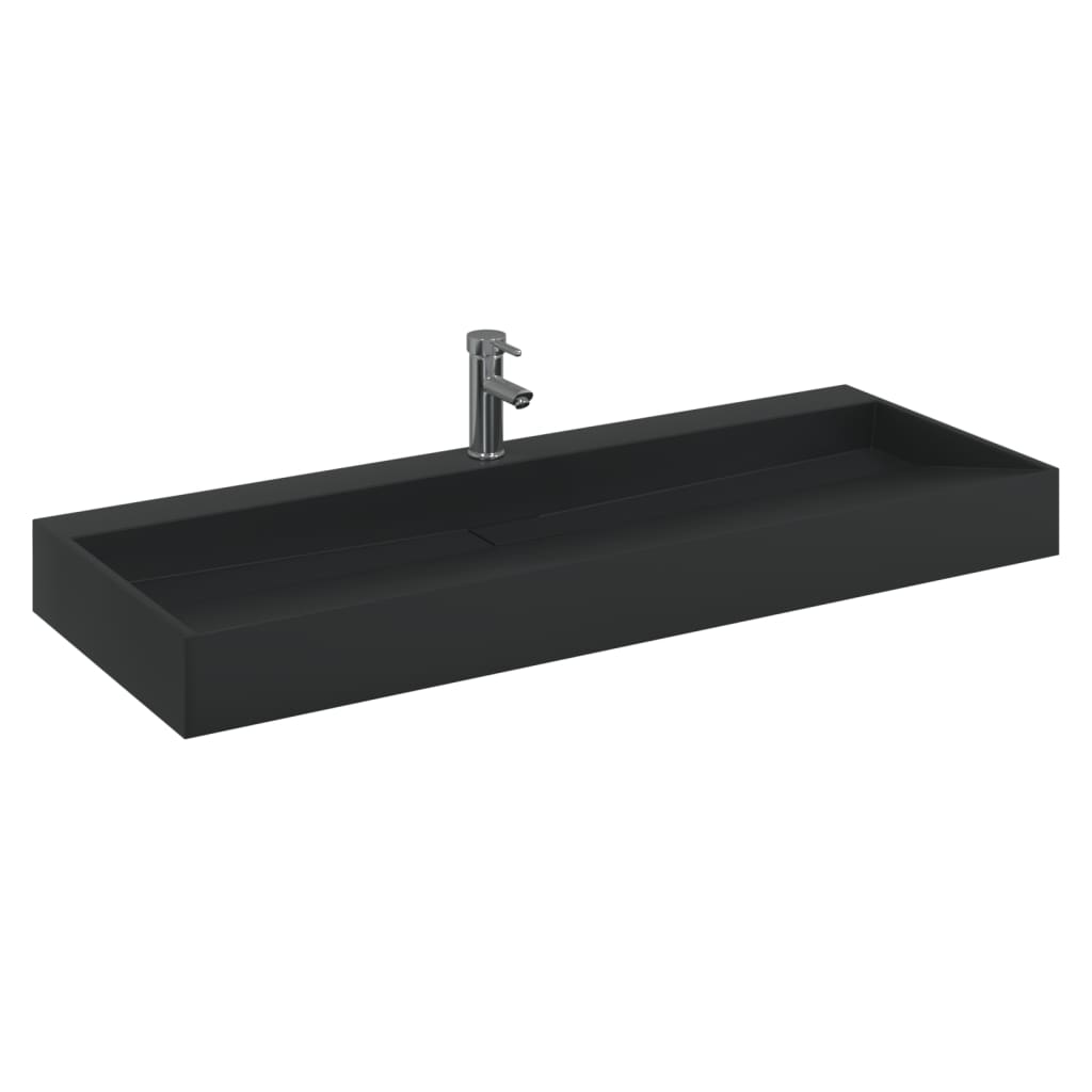 Vidaxl Washbasin 120x46x11 cm Minerale marmo minerale nero