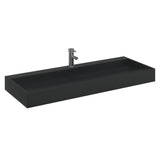 Vidaxl Washbasin 120x46x11 cm støbt mineral marmor mat sort