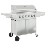 Vidaxl Gasgrill mit 7 Brennern Edelstahl Silberfarbe