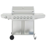 Vidaxl Gasgrill mit 7 Brennern Edelstahl Silberfarbe