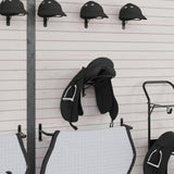 Vidaxl Saddle Rack Wall -Mounted Iron Black