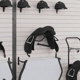 Vidaxl Saddle Rack Pared de hierro montado en negro