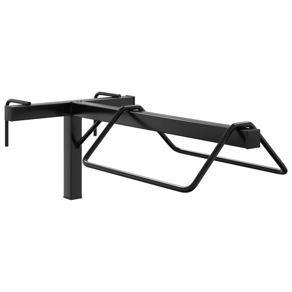 Vidaxl Saddle Rack Wall -Mounted Iron Black