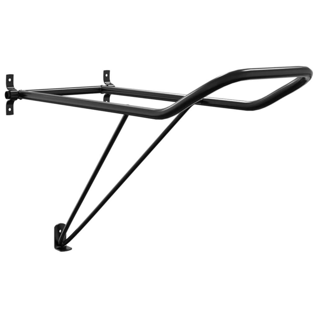 VidaXL Saddle rack Collapsible wall -mounted iron Black