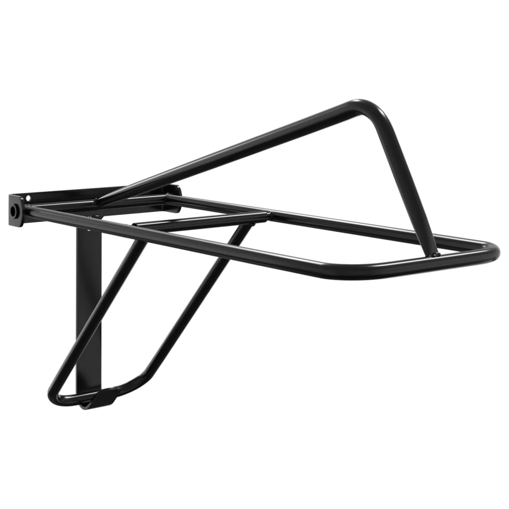 Vidaxl Saddle Rack Sammenfoldelig væg -Montered Iron Black