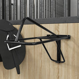 VidaXL Saddle rack Collapsible wall -mounted iron Black