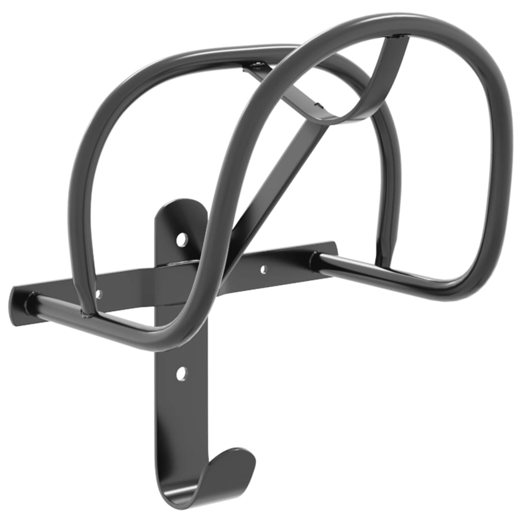 VidaXL bridle holder wall -mounted iron black