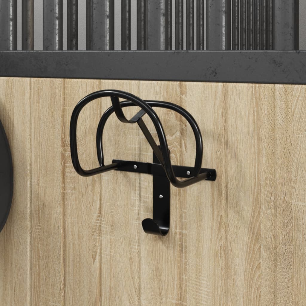 Vidaxl Bridle Holder Wall -Montert jern svart