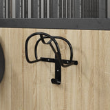 Vidaxl Bridle Holder Wall -żelazna czarna