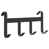 VidaXL bridle holder with 4 hooks Steel Black