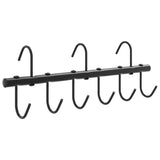 VidaXL bridle holder with 9 pivot hooks Steel Black