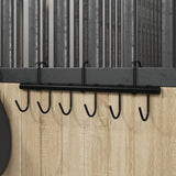 VidaXL bridle holder with 9 pivot hooks Steel Black