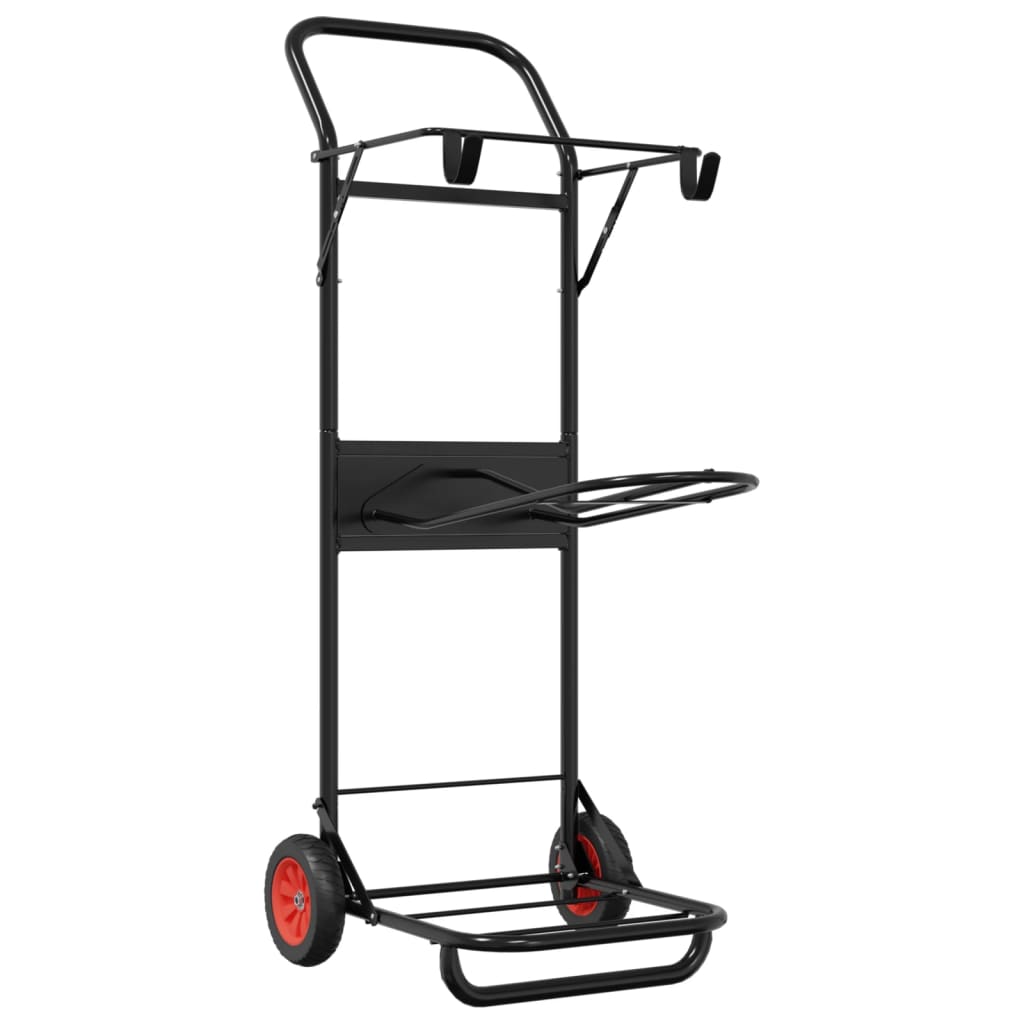 Vidaxl Saddle Cart Apobador de acero negro