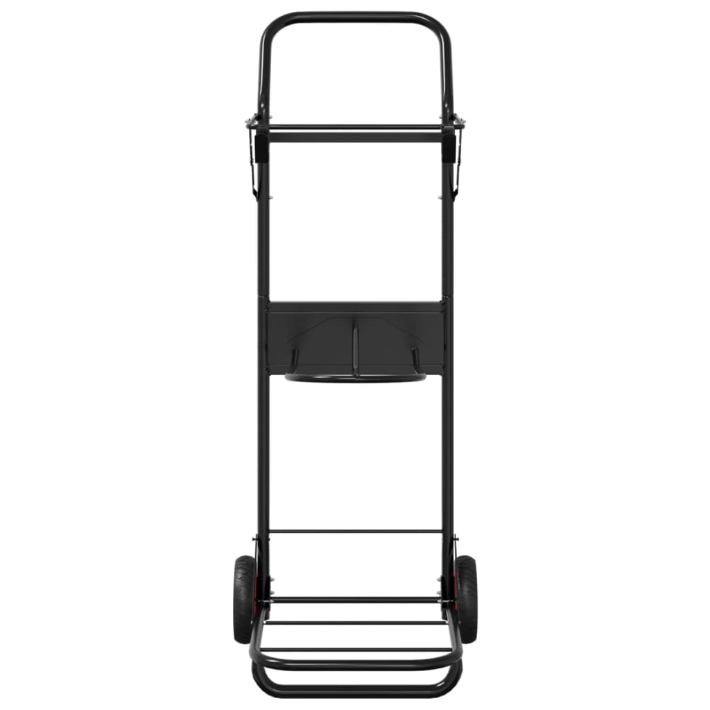 Vidaxl Saddle Cart Apobador de acero negro