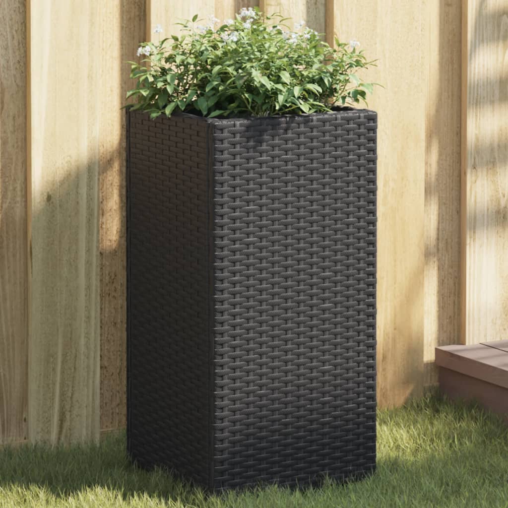 Vidaxl Planning Box 30x30x60 cm Poly Rattan Black