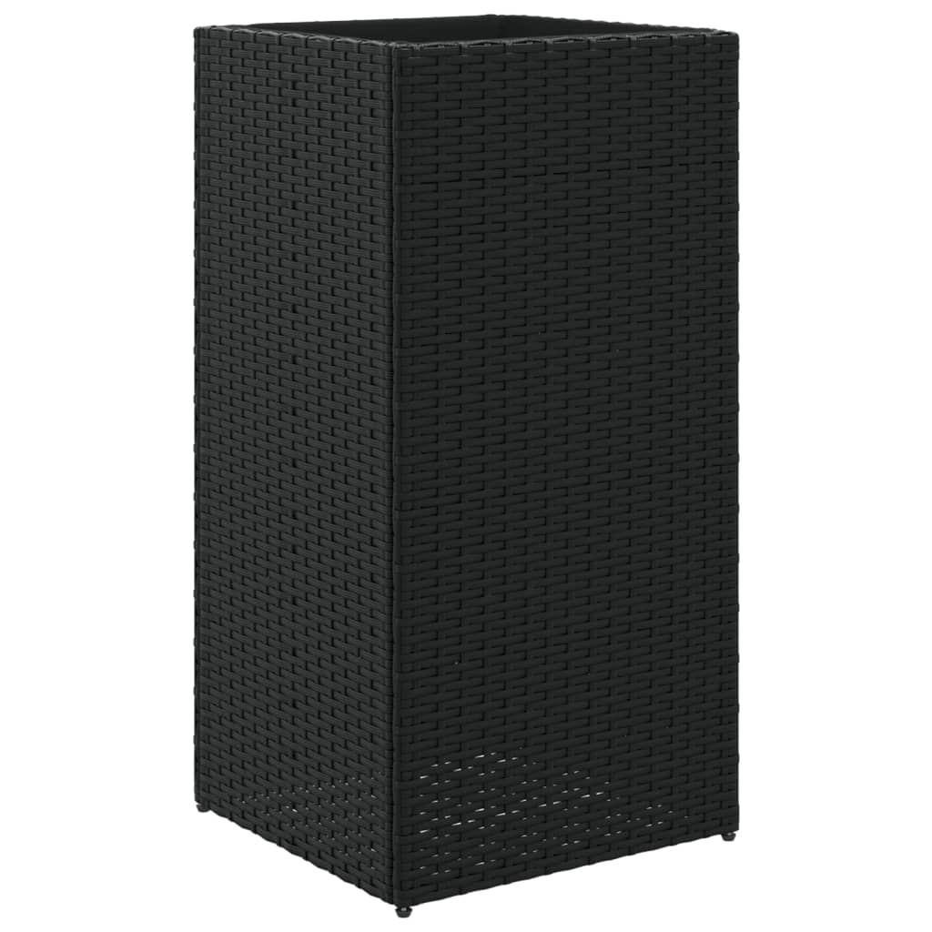 VIDAXL -Planungsbox 40x40x80 cm Poly Rattan Schwarz