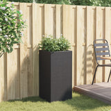 Vidaxl plantenbak 40x40x80 cm poly rattan zwart