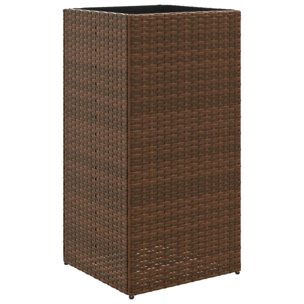 Boîte de planification Vidaxl 40x40x80 cm Poly Rattan Brown