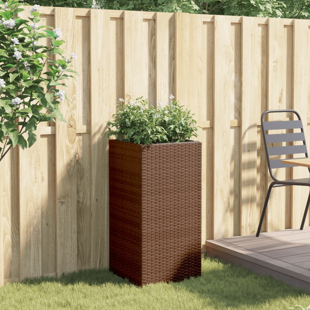 Plánovací box Vidaxl 40x40x80 cm Poly Rattan Brown