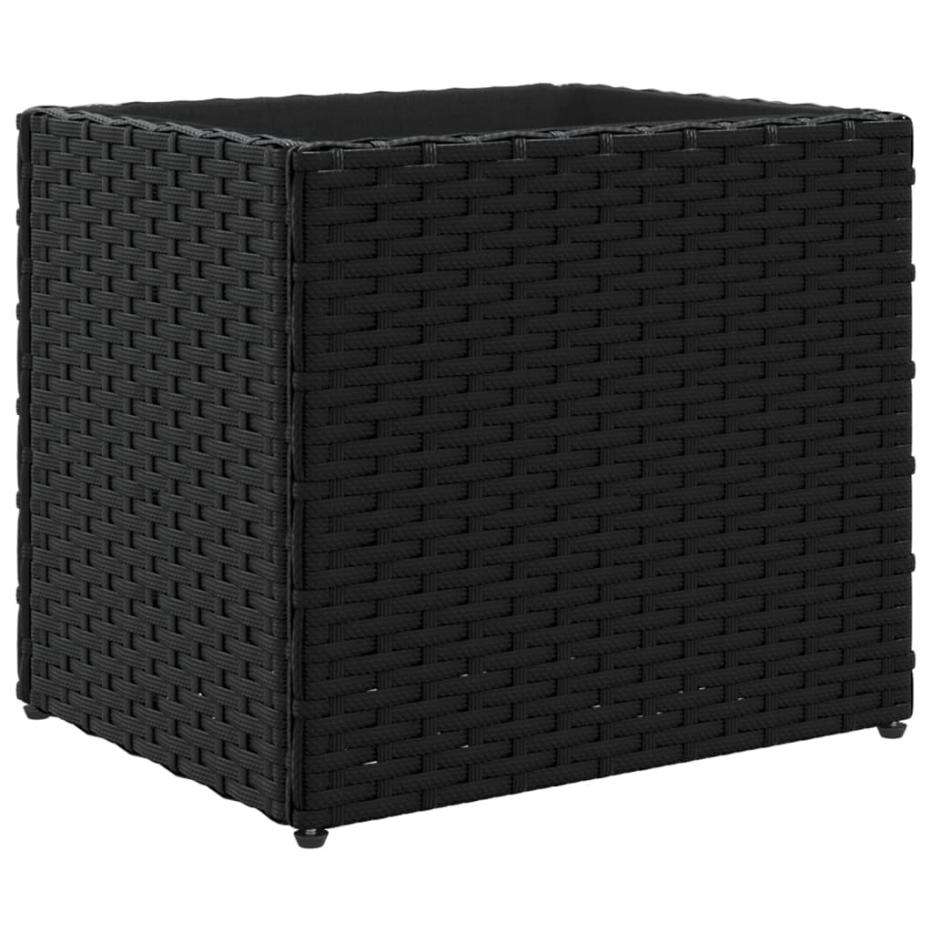 Vidaxl Planning Box 36x30x32 cm poli rattan czarny