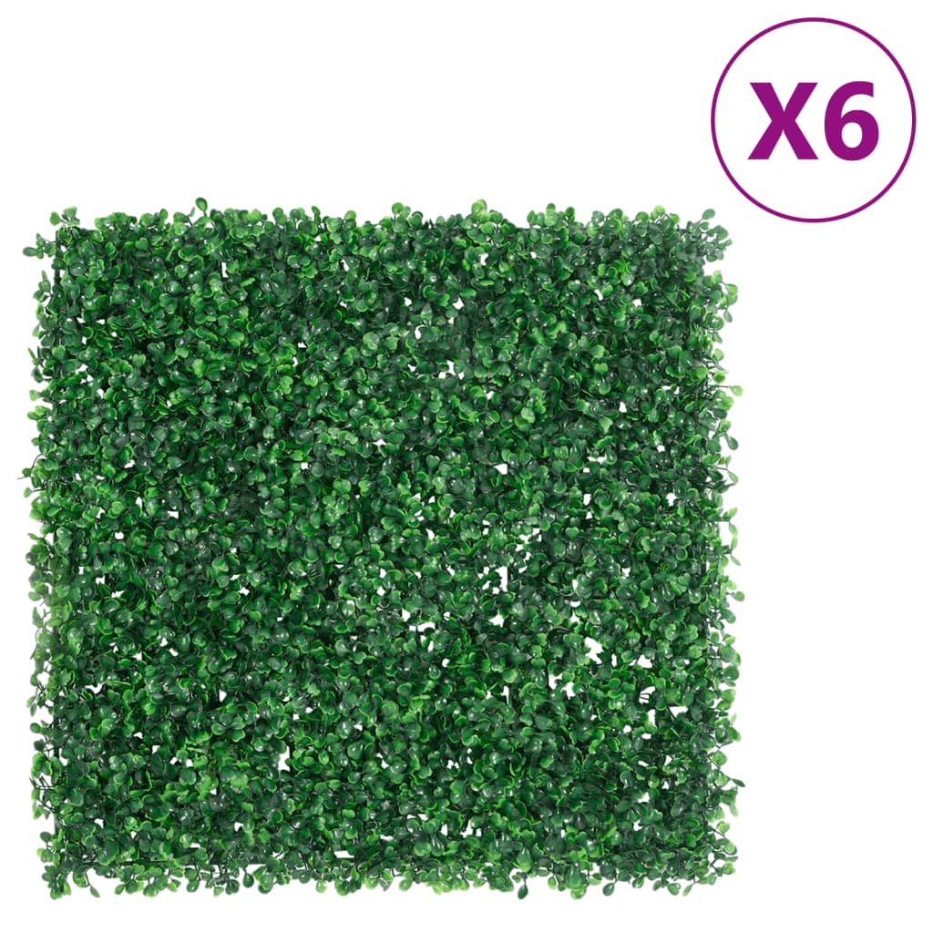 Vidaxl cerca con brezal artificial 6 st 50x50 cm verde