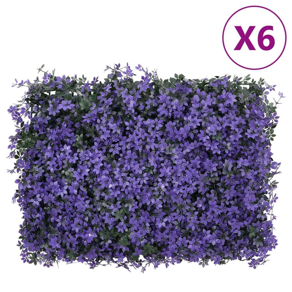 Vrata Vidaxl z umetnimi listi 6 pcs 40x60 cm vijolična