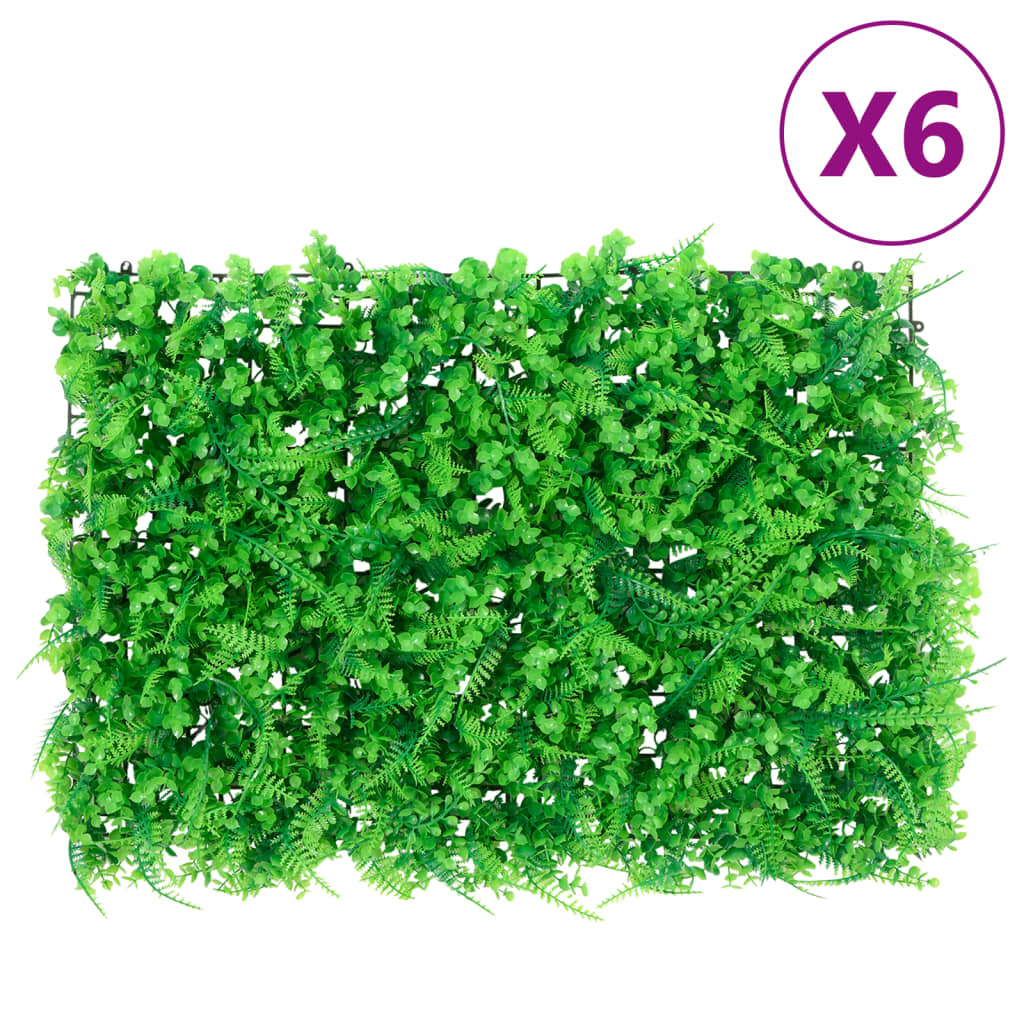 Vidaxl Gate con hoja de helecho artificial 6 PCS 40x60 cm verde