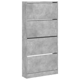 Armoire à chaussures Vidaxl avec 4 tiroirs pliants 80x21x163,5 cm Prix de béton