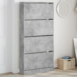 Armoire à chaussures Vidaxl avec 4 tiroirs pliants 80x21x163,5 cm Prix de béton