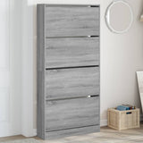 VidaXL shoe cabinet with 4 folding drawers 80x21x163.5 cm Gray Sonoma