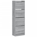 VidaXL shoe cabinet with 4 folding drawers 60x34x187.5 cm Gray Sonoma