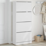 VidaXL shoe cabinet with 4 folding drawers 80x34x187.5 cm white