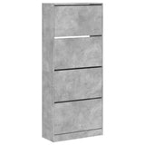 Armoire à chaussures Vidaxl avec 4 tiroirs pliants 80x34x187,5 cm Prix de béton