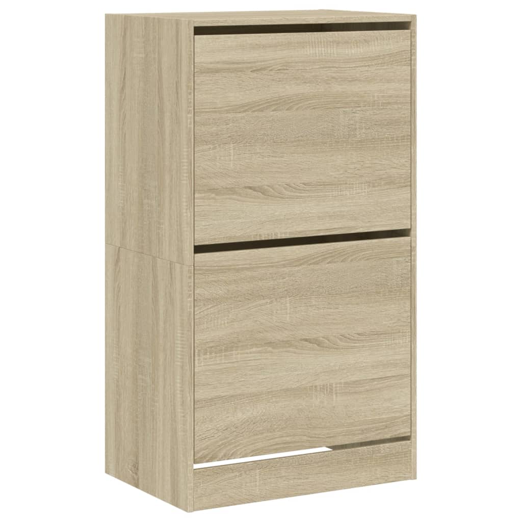 VidaXL shoe cabinet with 2 folding drawers 60x42x108 cm Sonoma oak colored