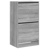 VidaXL shoe cabinet with 2 folding drawers 60x42x108 cm Gray Sonoma