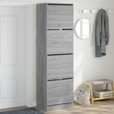 VidaXL shoe cabinet with 4 folding drawers 60x42x204 cm Gray Sonoma