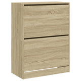 VidaXL shoe cabinet with 2 folding drawers 80x42x108 cm Sonoma oak colored