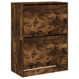 VidaXL shoe cabinet with 2 folding drawers 80x42x108 cm smoked oak colored