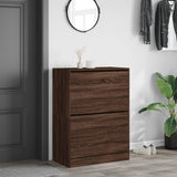 VidaXL shoe cabinet with 2 folding drawers 80x42x108 cm brown oak color