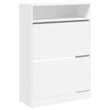 Gabinete de zapatos Vidaxl con 2 cajones plegables 80x34x116 cm blanco