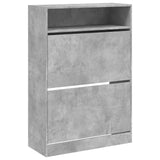 Gabinete de zapatos Vidaxl con 2 cajones plegables 80x34x116 cm Precio de concreto