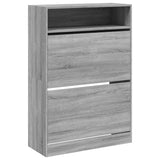 VidaXL shoe cabinet with 2 folding drawers 80x34x116 cm Gray Sonoma