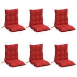 Coussins de chaise vidaxl 6 pcs bas dos oxford tissu rouge