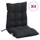 Vidaxl Chair cushions 4 pcs low back Oxford fabric black