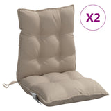 Cuscini da sedia Vidaxl 2 pezzi Bassero Back Oxford Fabric taupe